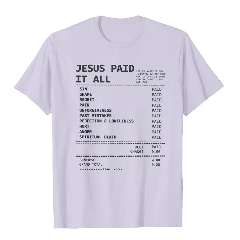 Christianartworkshop Jesus ​​Paid It All T-shirt - Purple - 2XL - image 8