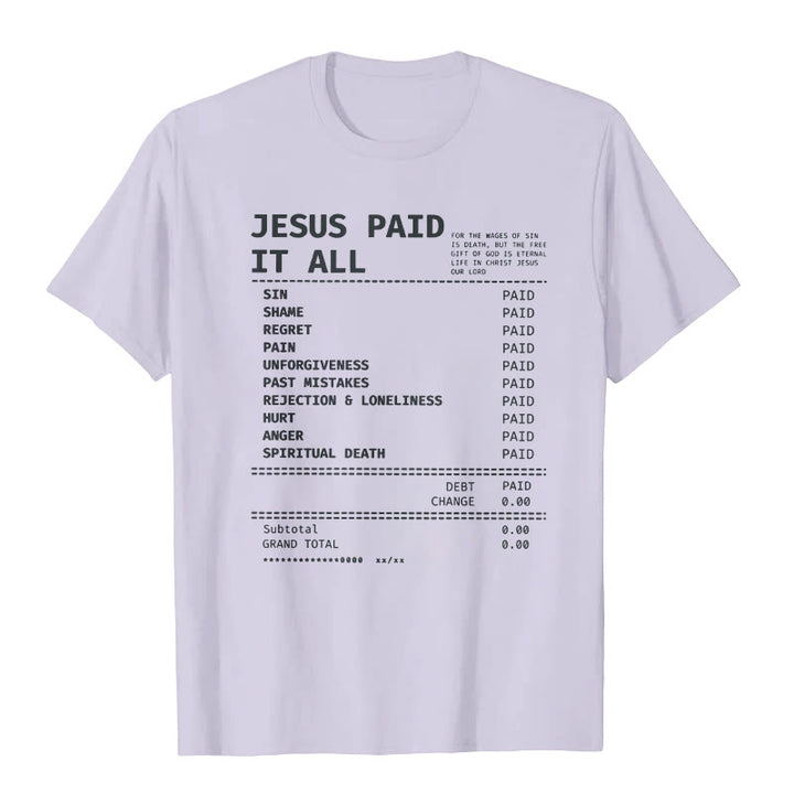 Christianartworkshop Jesus ​​Paid It All T-shirt - Purple - 2XL - image 8