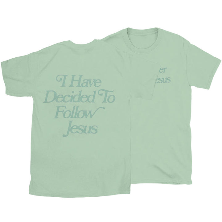 Christianartworkshop Follower of Jesus T-shirt - Light Green - 2XL - image 22