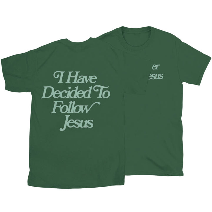 Christianartworkshop Follower of Jesus T-shirt - Dark Green - 2XL - image 25