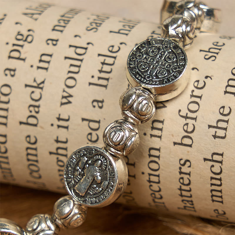 Christianartworkshop St. Benedict Crucifix Rose Bracelet: Timeless Christian Accessory for Daily Faith Expression - image 7
