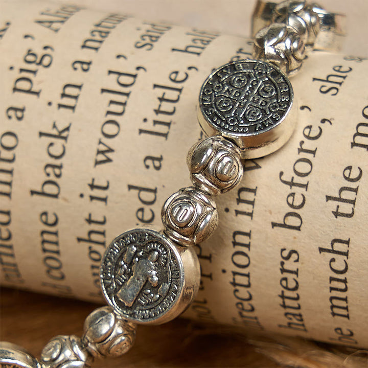 Christianartworkshop St. Benedict Crucifix Rose Bracelet: Timeless Christian Accessory for Daily Faith Expression - image 7