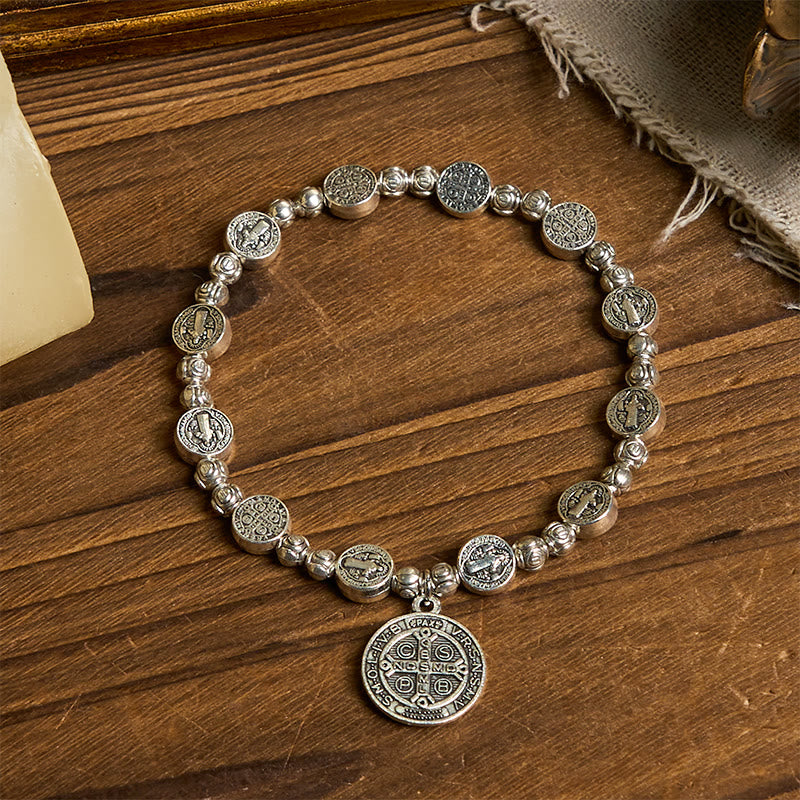 Christianartworkshop St. Benedict Crucifix Rose Bracelet: Timeless Christian Accessory for Daily Faith Expression - image 3