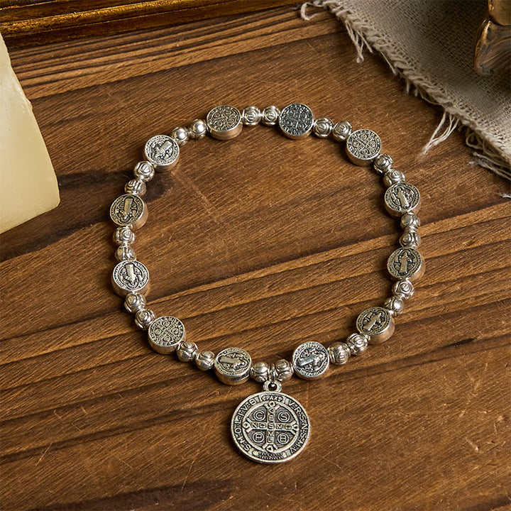 Christianartworkshop St. Benedict Crucifix Rose Bracelet: Timeless Christian Accessory for Daily Faith Expression - image 3