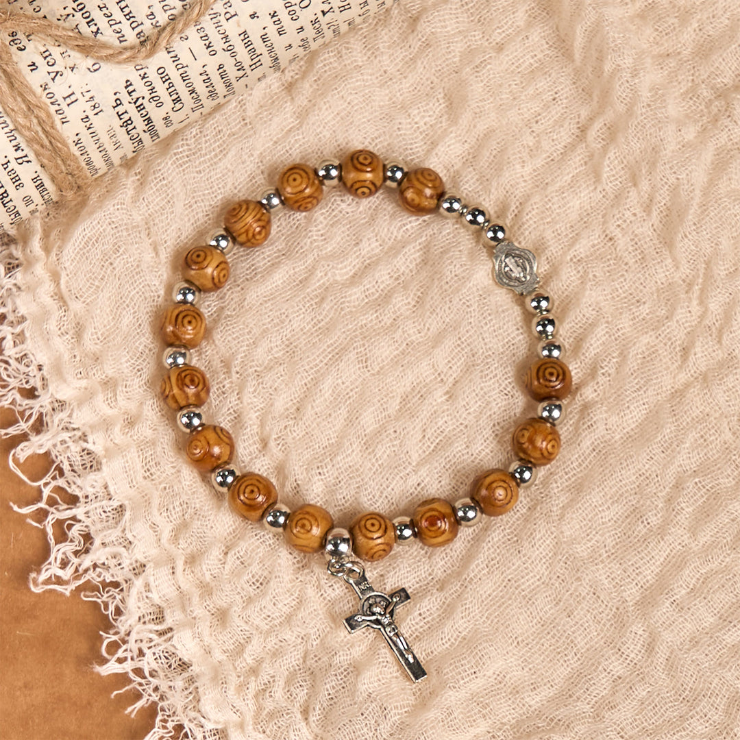 Christianartworkshop Jesus Icon Crucifix Rose Bracelet: Handmade Spiritual Jewelry with Exquisite Craftsmanship - image 3