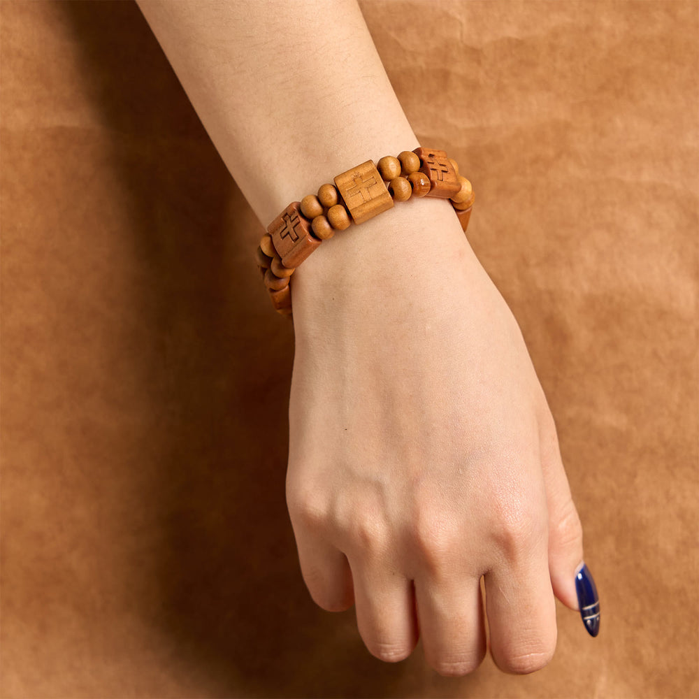 Christianartworkshop 3colors Cross Wooden Bracelet: Symbol of Devotion and Beauty - image 2