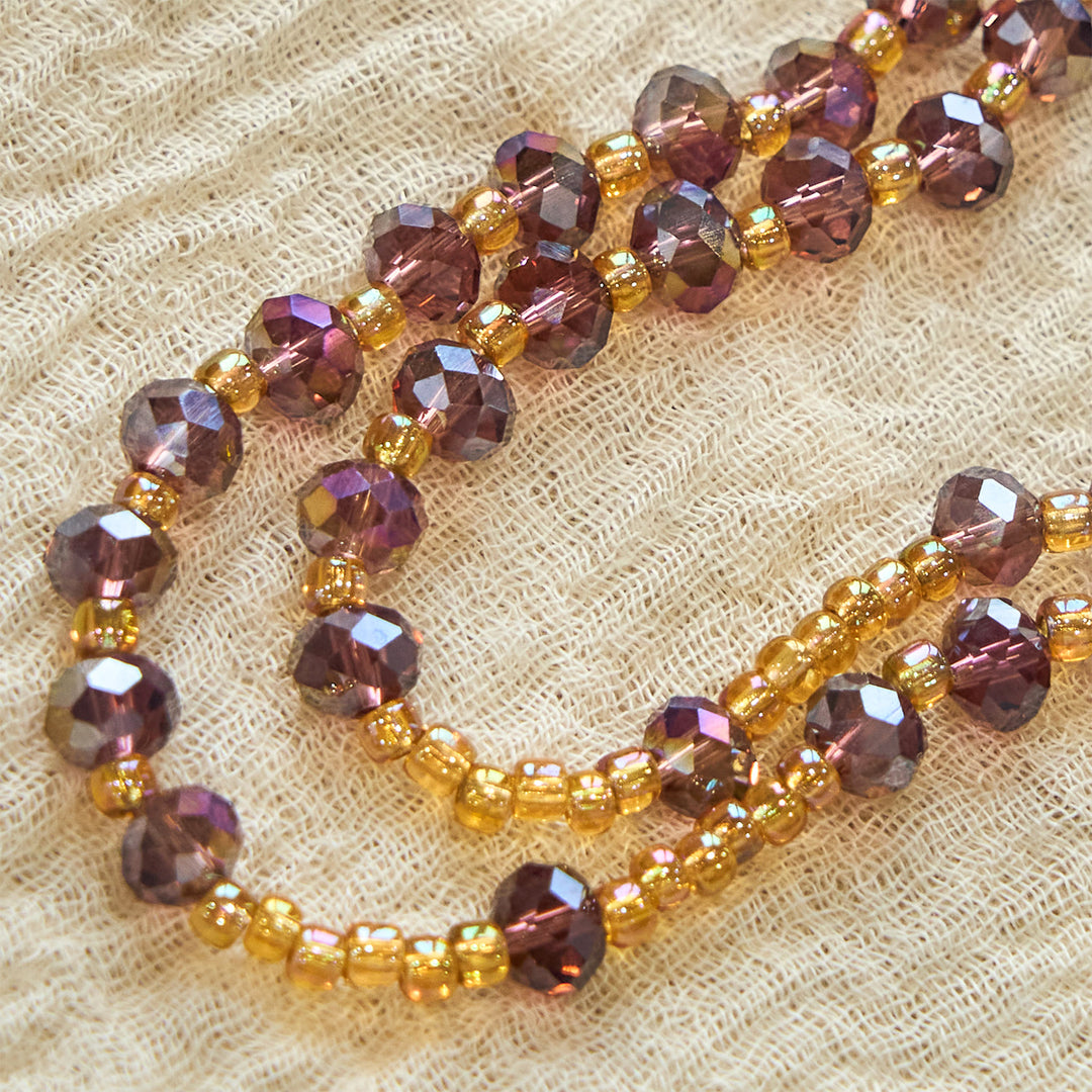 Christianartworkshop Handmade Crucifix Purple Crystal & Glass Our Lady Beads Divine Grace Rosary - image 6