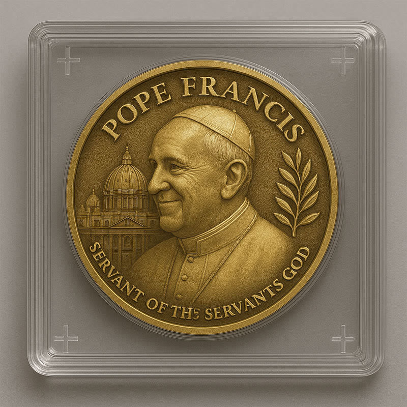 Christianartworkshop 5styles Pope FrancisMemorial Coin: Exquisite Commemorative Collectibles - StyleB - image 2
