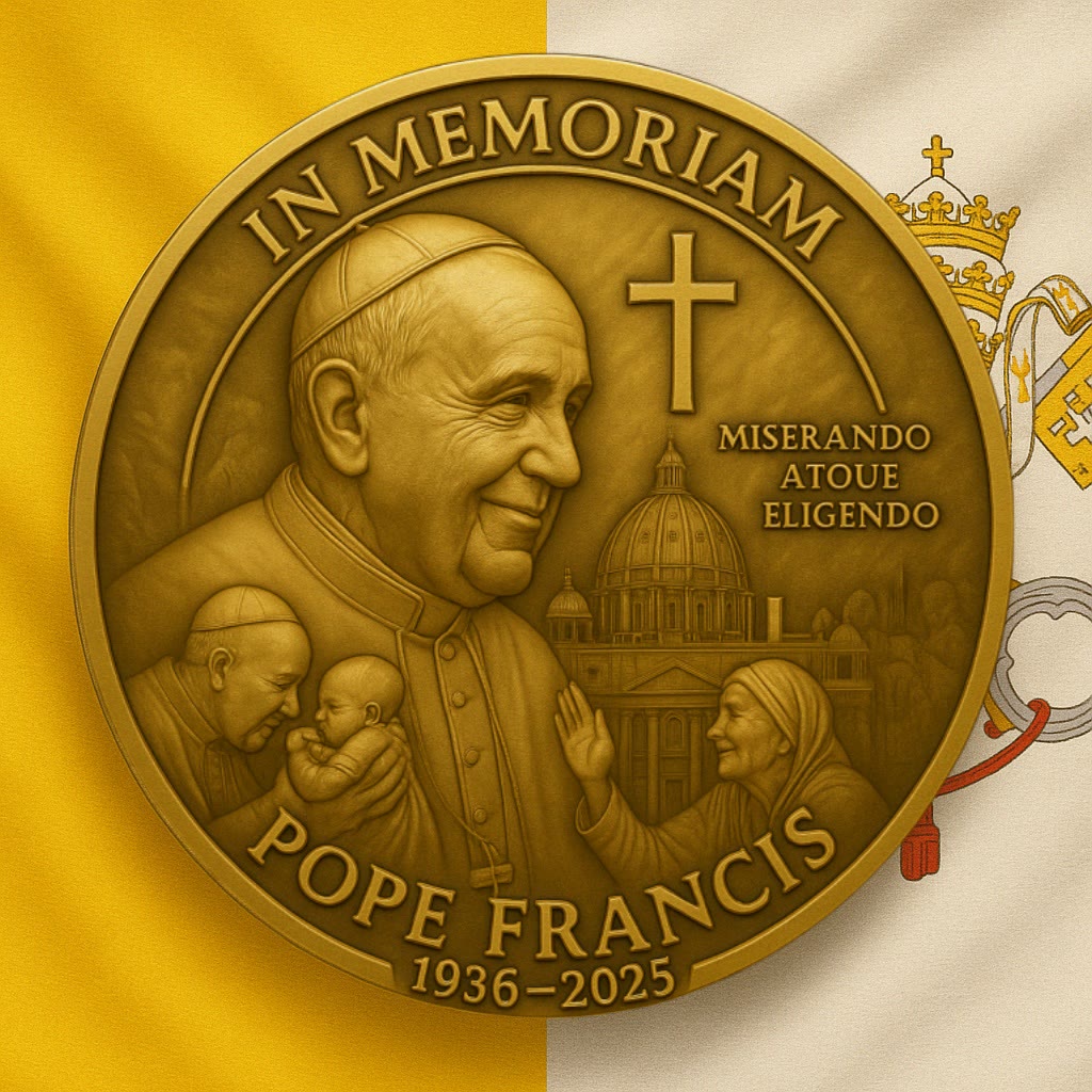 Christianartworkshop 5styles Pope FrancisMemorial Coin: Exquisite Commemorative Collectibles - StyleA - image 1