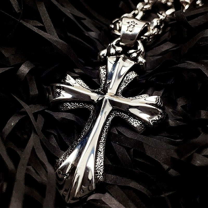 Christianartworkshop 925 Sterling Silver Modern & Minimalist Crucifix Necklace: Simple Design for the Devout - 925 Sterling Silver - image 1