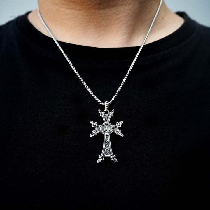 Christianartworkshop 925 Sterling Silver Celtic Crucifix Necklace: A Timeless Blend of Faith and Artistry - image 3