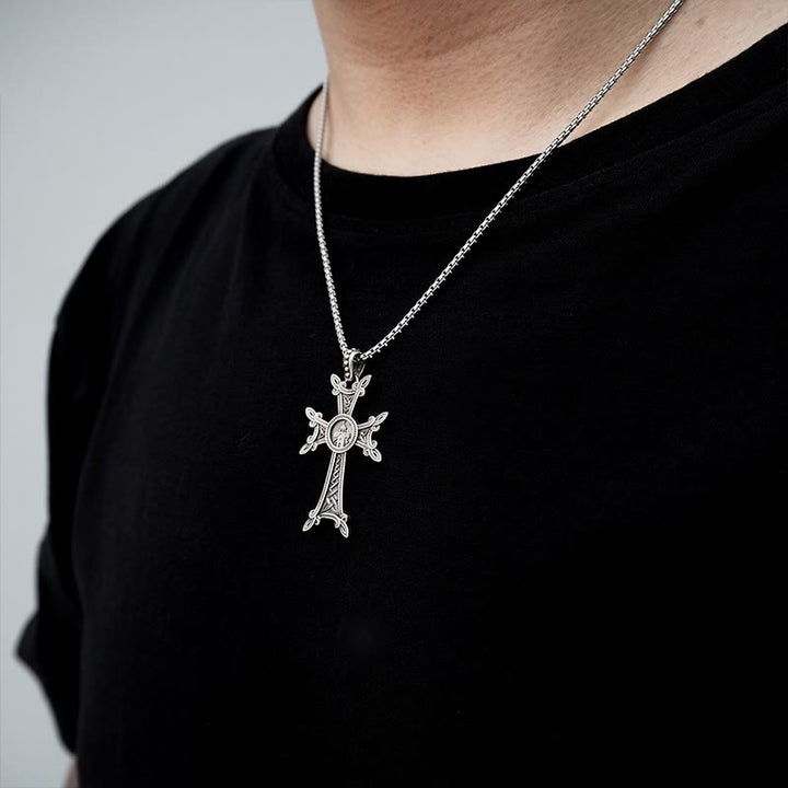 Christianartworkshop 925 Sterling Silver Celtic Crucifix Necklace: A Timeless Blend of Faith and Artistry - image 1