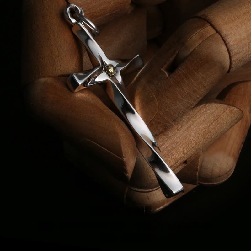 Christianartworkshop 925 Sterling Silver Modern & Minimalist Cross Necklace: Elegant Blend of Faith and Fashion - image 3