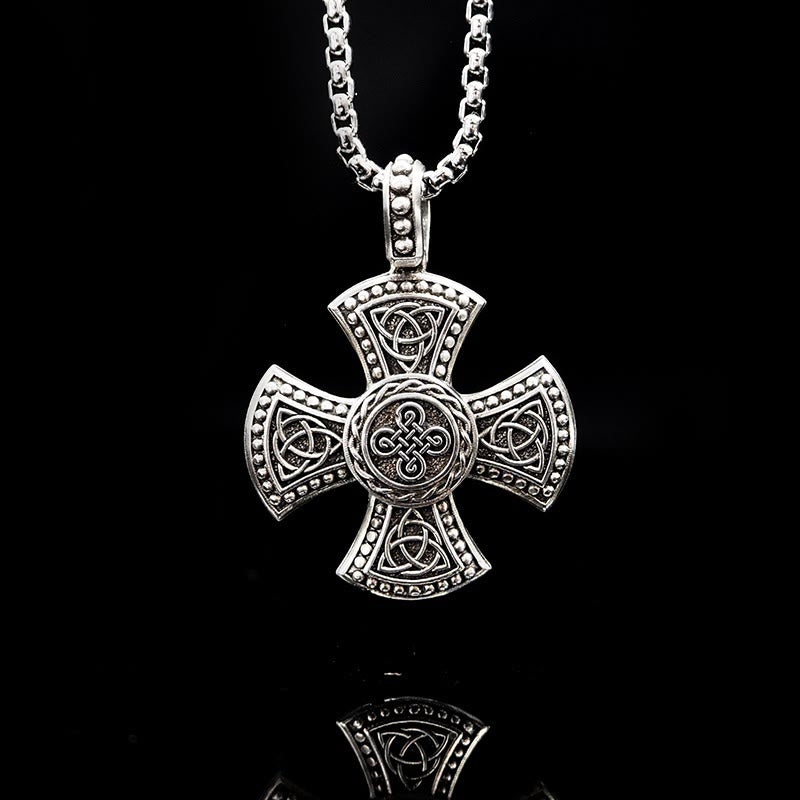 Christianartworkshop 925 Sterling Silver Vintage & Classic Cross Necklace: Ancient Elegance Meets Spiritual Symbolism - 925 Sterling Silver - image 1