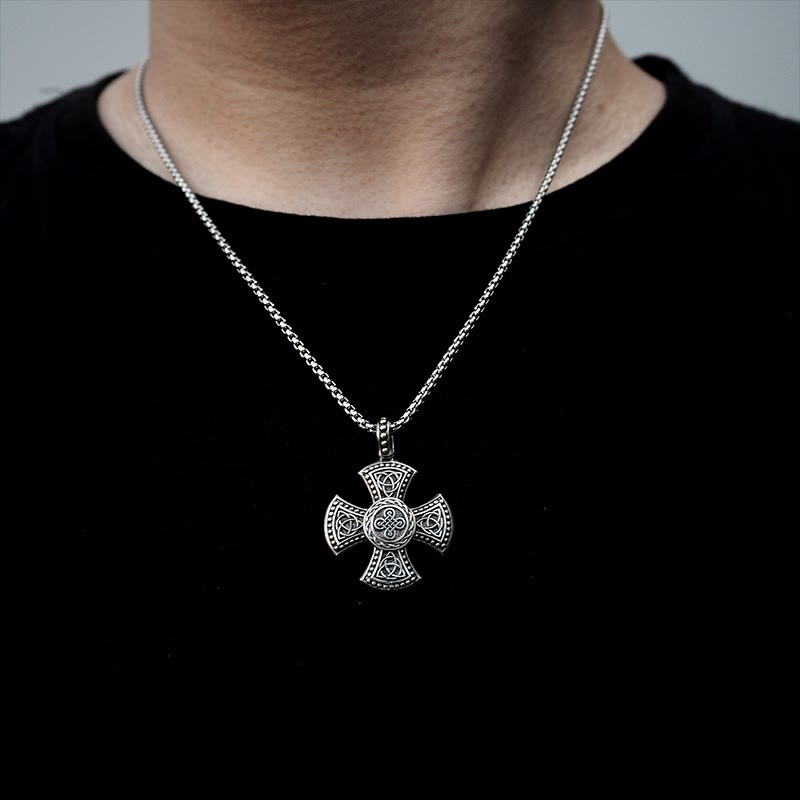 Christianartworkshop 925 Sterling Silver Vintage & Classic Cross Necklace: Ancient Elegance Meets Spiritual Symbolism - image 2