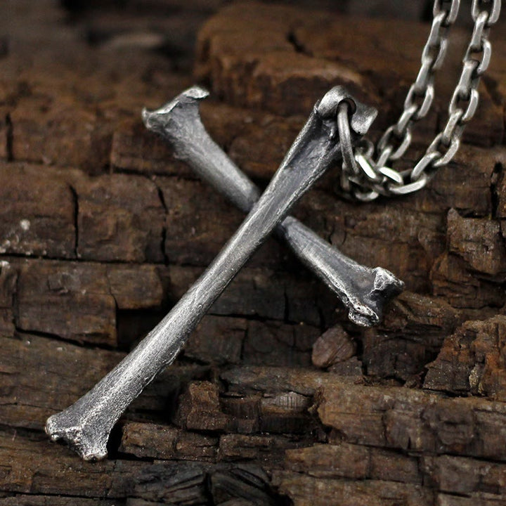 Christianartworkshop 925 Sterling Silver Modern & Minimalist Cross Bone-shaped Necklace: Showing Personality in Simplicity - image 7