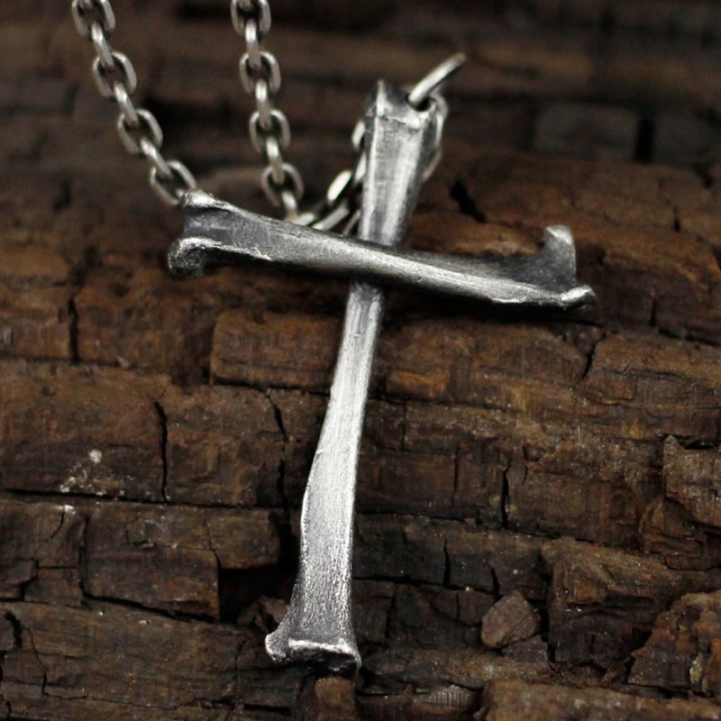 Christianartworkshop 925 Sterling Silver Modern & Minimalist Cross Bone-shaped Necklace: Showing Personality in Simplicity - image 5