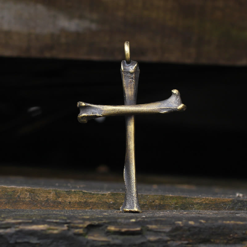 Christianartworkshop 925 Sterling Silver Modern & Minimalist Cross Bone-shaped Necklace: Showing Personality in Simplicity - image 1