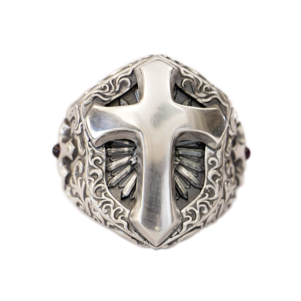 Christianartworkshop 925 Sterling Silver Divine Cross Ring - A Symbol of Spiritual Connection - image 5