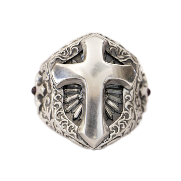 Christianartworkshop 925 Sterling Silver Divine Cross Ring - A Symbol of Spiritual Connection - image 5
