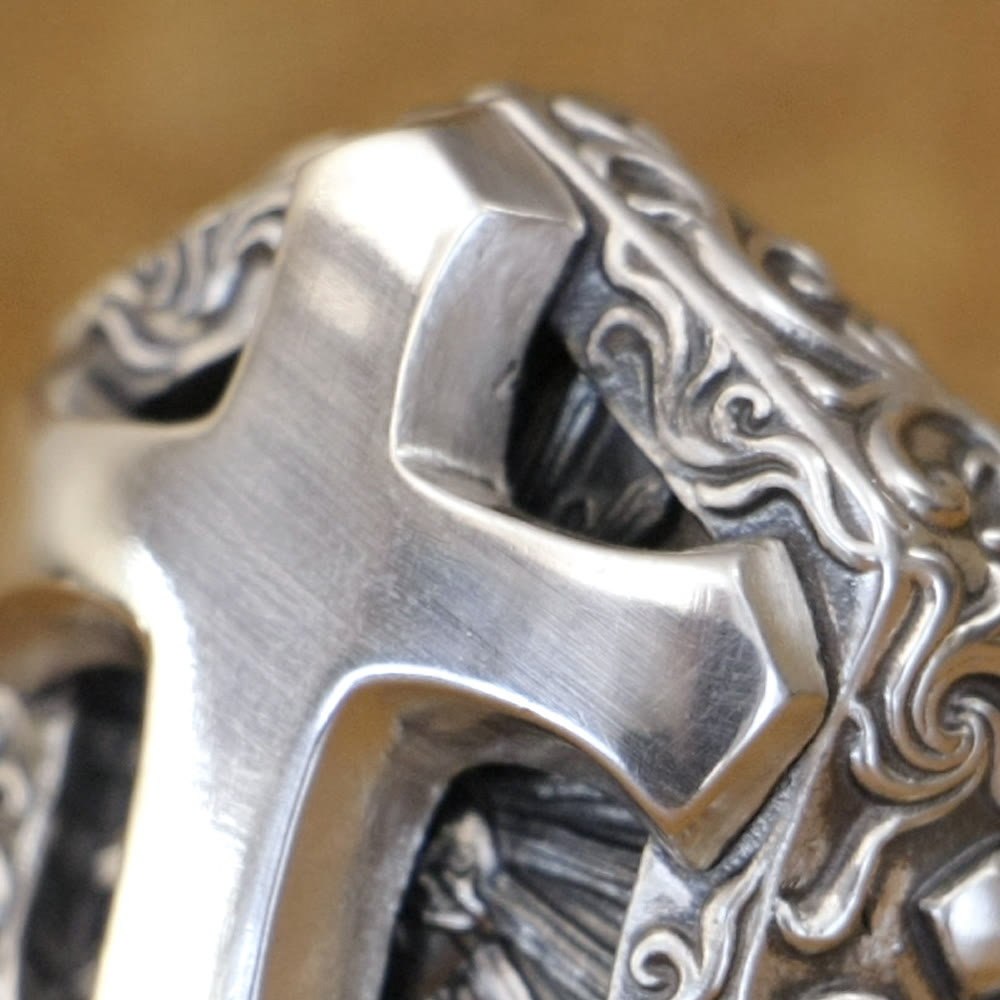 Christianartworkshop 925 Sterling Silver Divine Cross Ring - A Symbol of Spiritual Connection - image 7