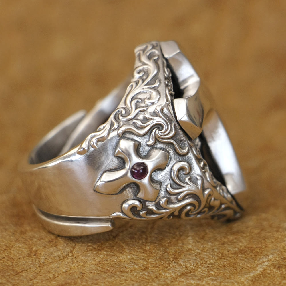 Christianartworkshop 925 Sterling Silver Divine Cross Ring - A Symbol of Spiritual Connection - image 4