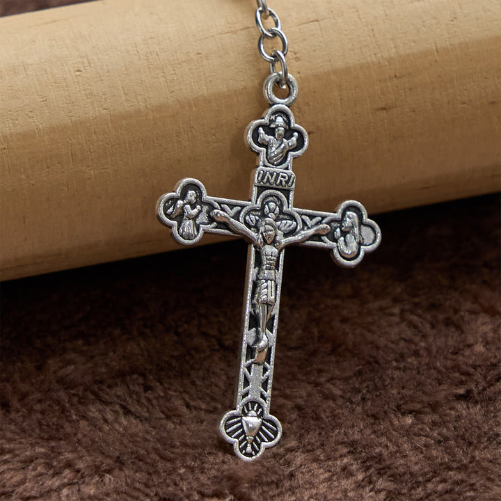 Christianartworkshop PRAYERFUL FAITH: Handmade Purple Flower Beads Rosary with Gift Card - image 10