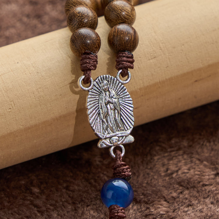 Christianartworkshop Handmade Gold sandalwood Rosary with Our Lady of Guadalupe: A Faithful Companion - image 3