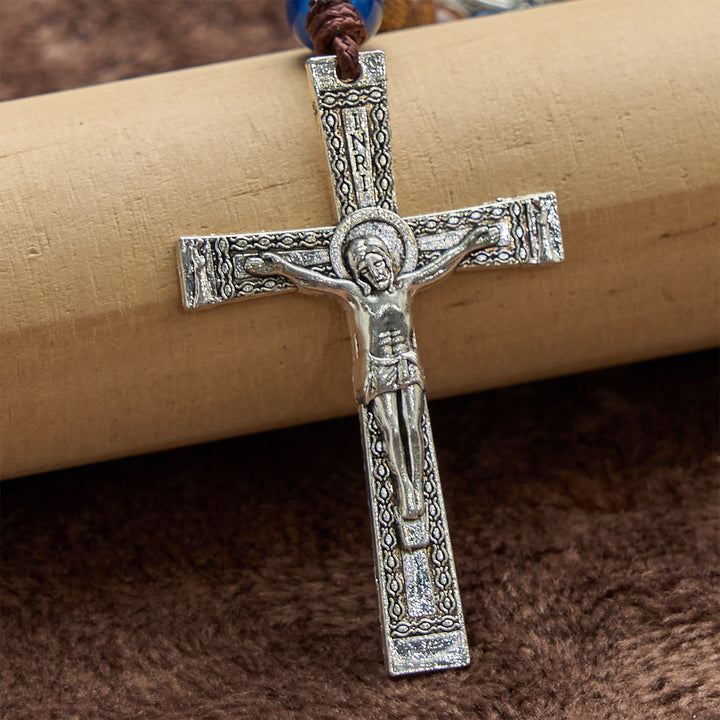 Christianartworkshop PRAYERFUL FAITH: Handmade Gold sandalwood Rosary with Our Lady of Guadalupe - image 6