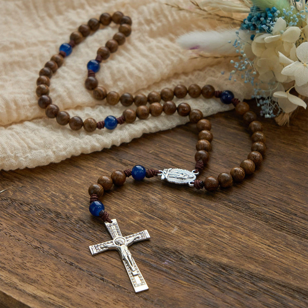 Christianartworkshop Handmade Gold sandalwood Rosary with Our Lady of Guadalupe: A Faithful Companion - image 2
