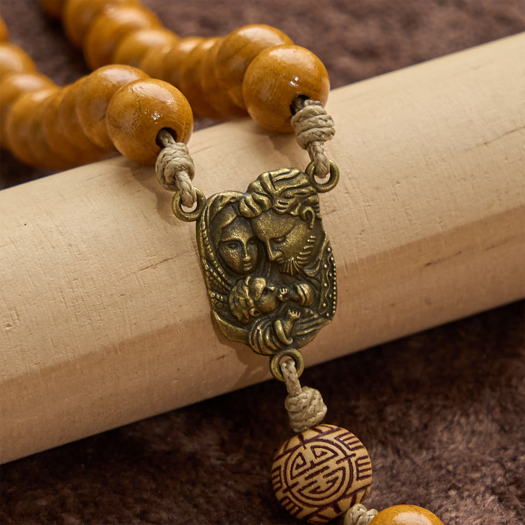 Christianartworkshop Jesus Is The Gift: 10mm Olive Wood Bead Handmade Rosary with Gift Card - image 8