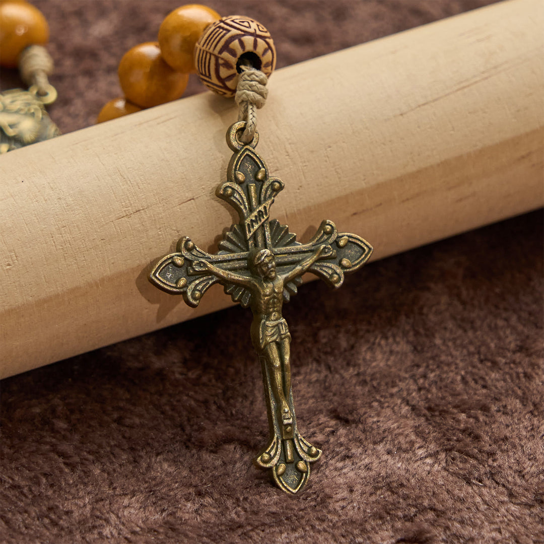Christianartworkshop Jesus Is The Gift: 10mm Olive Wood Bead Handmade Rosary with Gift Card - image 9