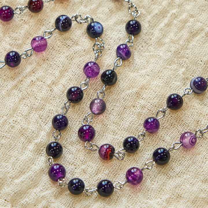 Christianartworkshop 6mm Purple Agate Rosary: A Reminder of God's Regal & Divine Nature - image 5