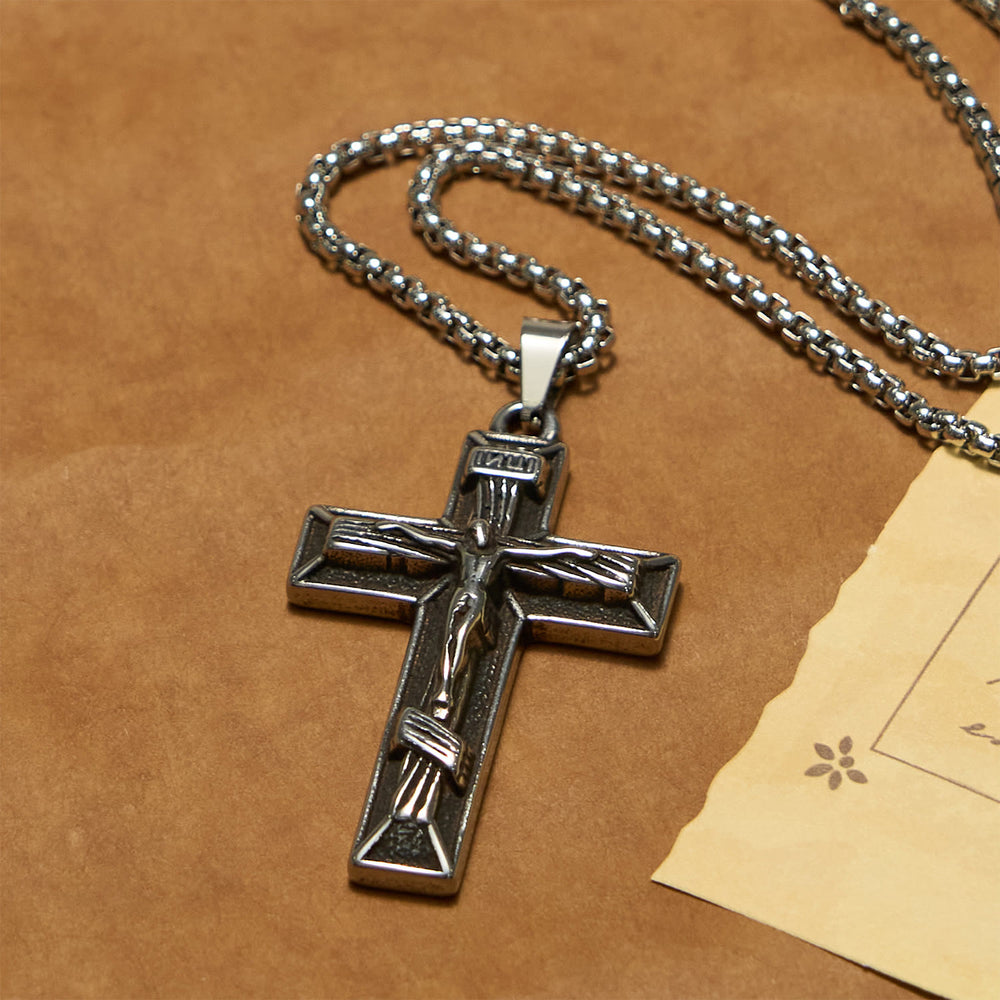 Christianartworkshop Retro Classic Style Crucifix Pendant Necklace: A Faithful Emblem - image 1
