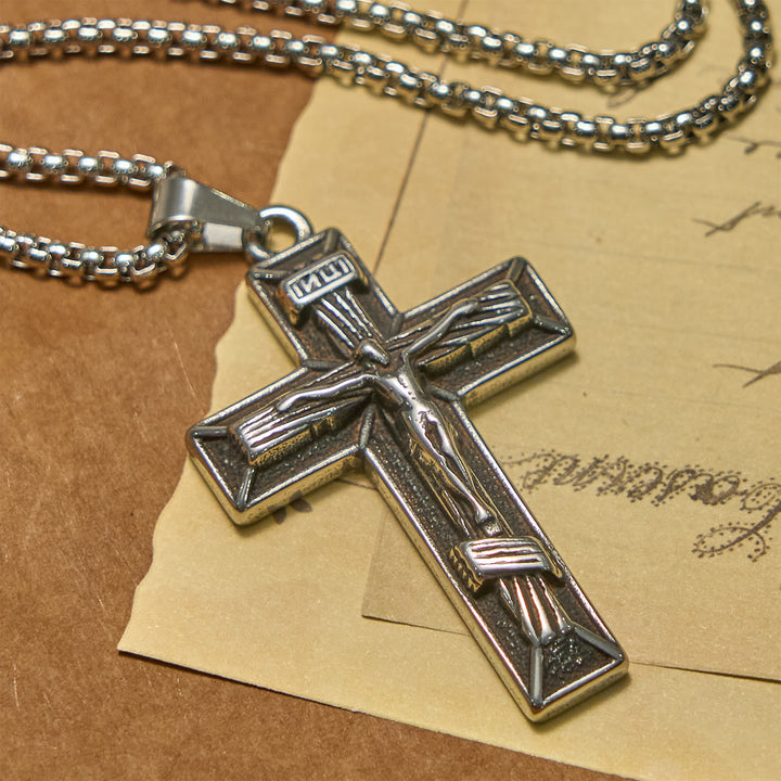 Christianartworkshop Retro Classic Style Crucifix Pendant Necklace: A Faithful Emblem - Crucifix - image 1