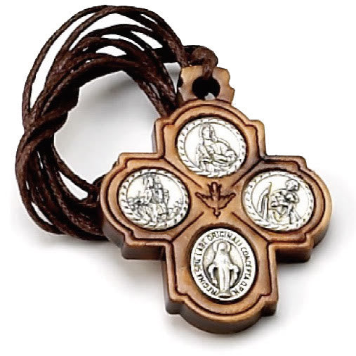 Christianartworkshop 5 in 1 Olive Wood Carmelite Cross Necklace - image 4