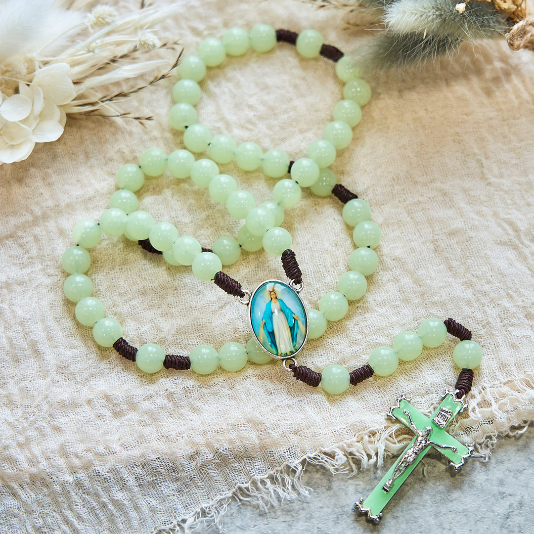 Christianartworkshop Glow in Dark Luminous Beads Prayer Rosary: Light Your Faith Way - image 6