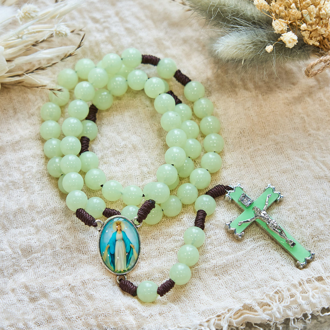 Christianartworkshop Glow in Dark Luminous Beads Prayer Rosary: Light Your Faith Way - image 5