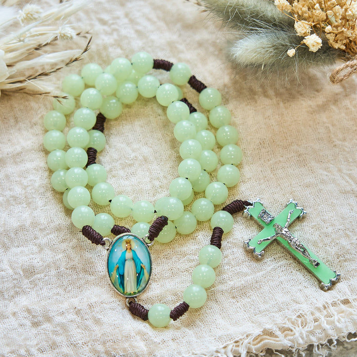 Christianartworkshop Glow in Dark Luminous Beads Prayer Rosary: Light Your Faith Way - image 5