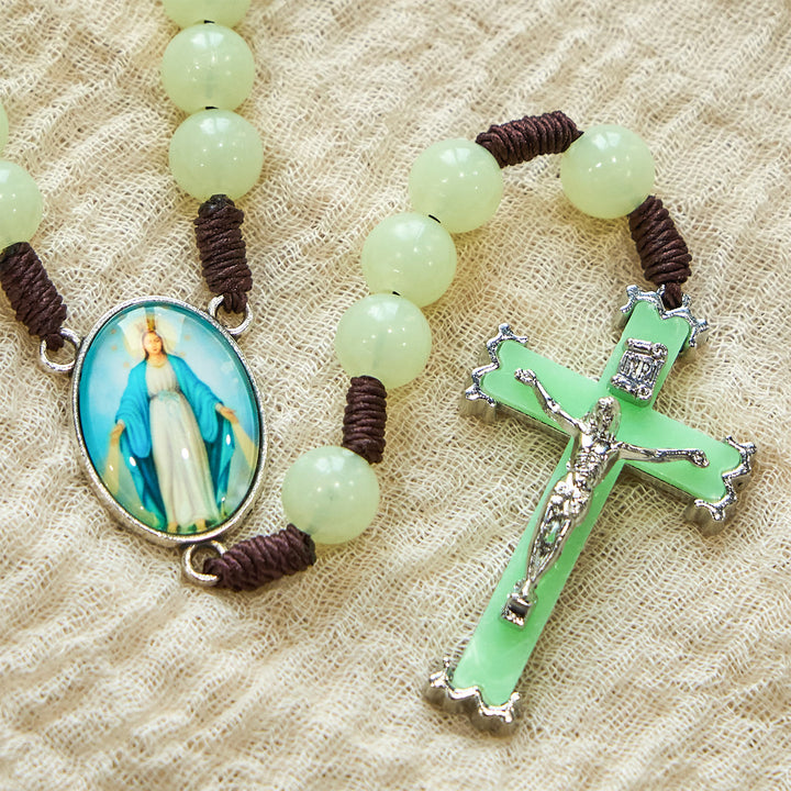 Christianartworkshop Glow in Dark Luminous Beads Prayer Rosary: Light Your Faith Way - image 1