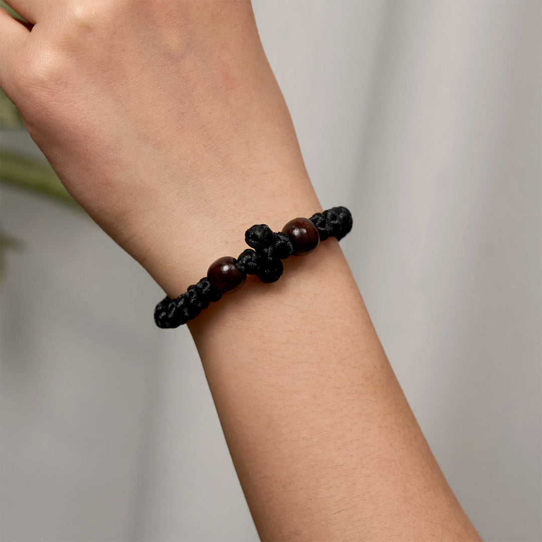 Christianartworkshop Blue & Black Cross - Knot String Bracelet: A Token of Faith - image 6