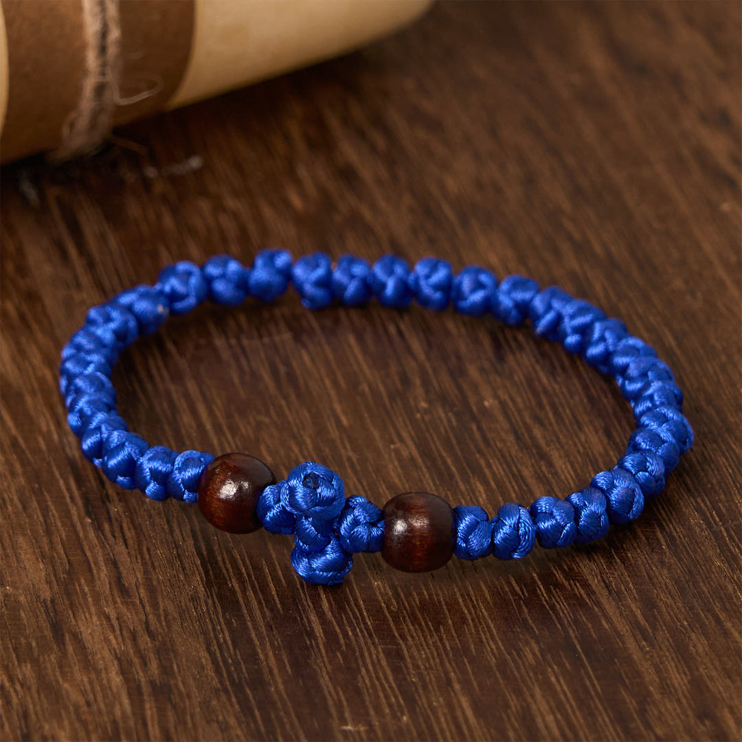 Christianartworkshop Blue & Black Cross - Knot String Bracelet: A Token of Faith - image 11