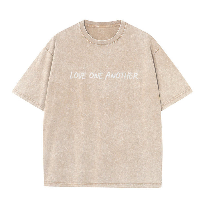 Christianartworkshop Love One Another Unisex Washed T-Shirt - image 14