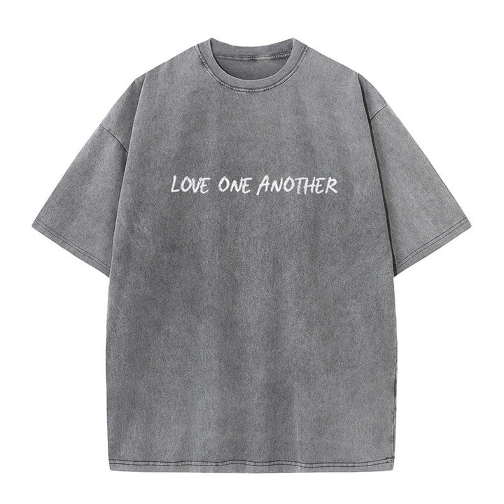 Christianartworkshop Love One Another Unisex Washed T-Shirt - image 6