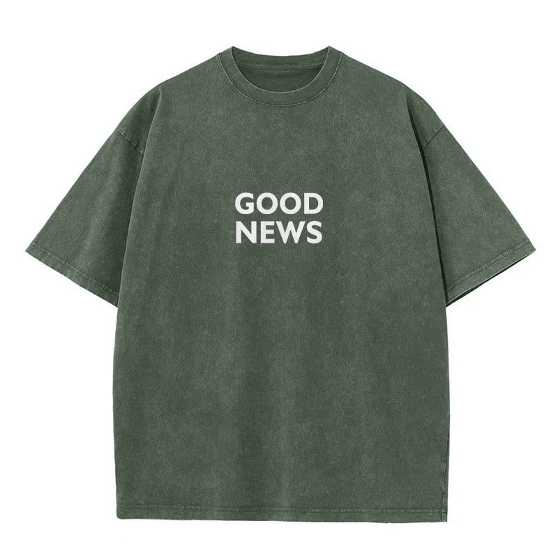 Christianartworkshop "For God So Loved the World" Unisex Washed T-Shirt - image 8