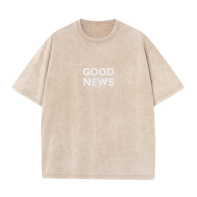 Christianartworkshop "For God So Loved the World" Unisex Washed T-Shirt - image 14