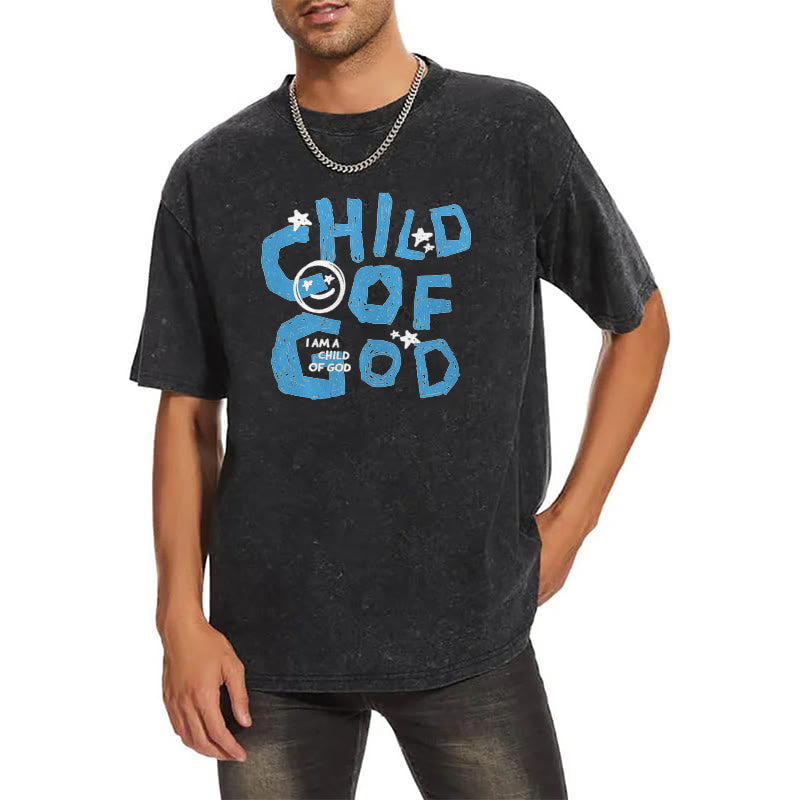 Christianartworkshop Child of God Unisex Washed T-Shirt - image 5