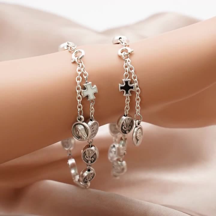 Christianartworkshop St. Benedict, Miraculous Medal & Cross Classic Bracelet: A Timeless Token of Divine Protection - image 10