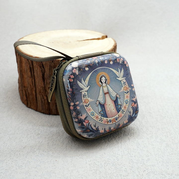 Christianartworkshop 9 Patterns Cartoon Style Square Rosary Cases: A Beautiful Blend of Faith and Function - image 12