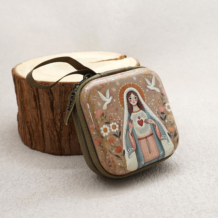 Christianartworkshop 9 Patterns Cartoon Style Square Rosary Cases: A Beautiful Blend of Faith and Function - image 13